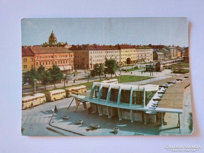 Régi képeslap Szeged Marx tér 1967