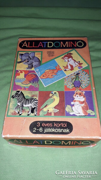 Retro Hungarian-made animal domino game in nice condition with box as shown in the pictures