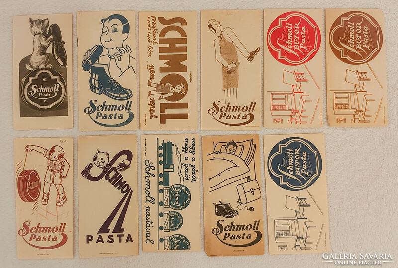 11 antique counting cards, schmoll paste series
