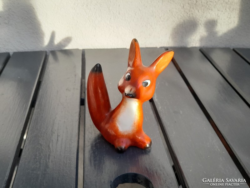 HUF 1 rare art-deco applied art ceramic fox