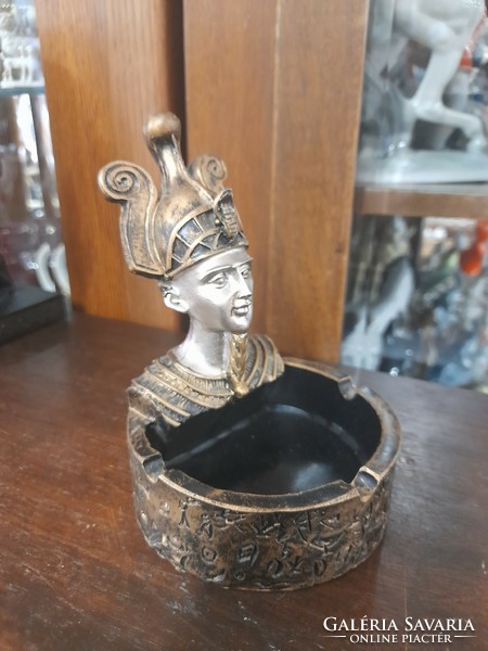 Egyptian figural painted ashtray souvenir, statue.