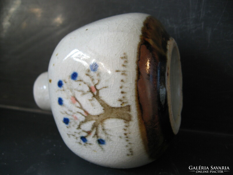 Japanese ceramic small vase, bottle takahashi
