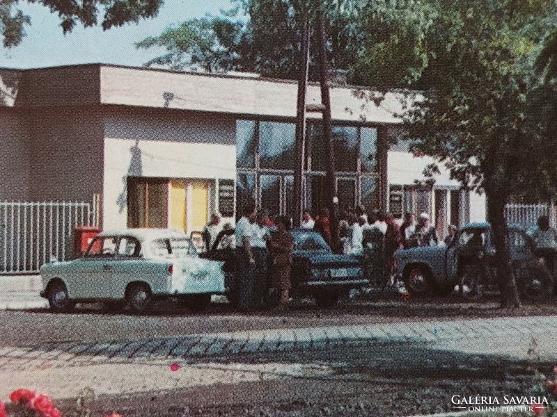 Régi képeslap Hajdúszoboszló 1970 régi autók