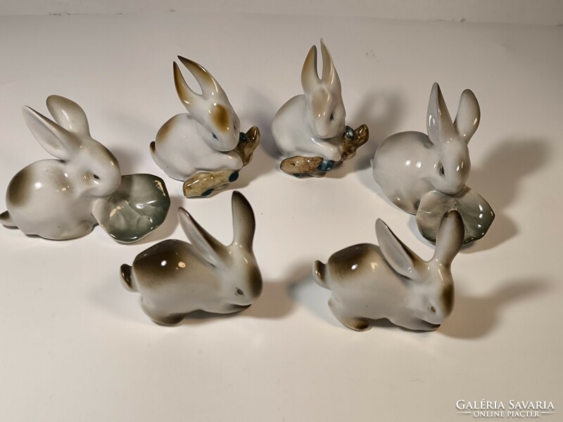 Zsolnay bunny collection 6 pcs