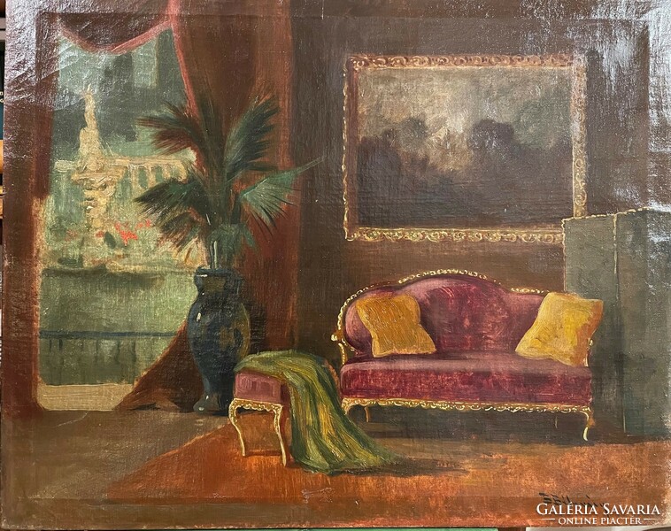 István Bélaváry Burchard (1864-1933) - Interior - large-scale beautiful painting