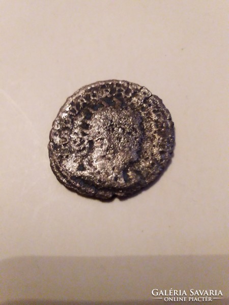 Valerian. Roman silver denarius! F hold.
