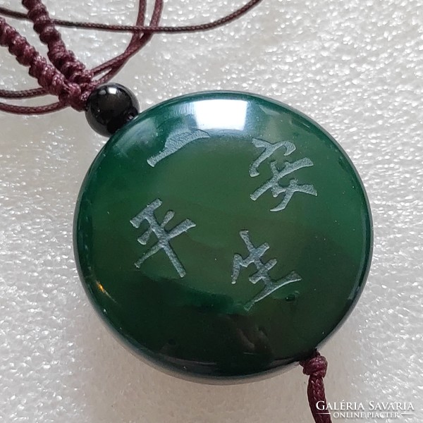 Kínai Jade/Jadeit csúszó záras nyaklánc