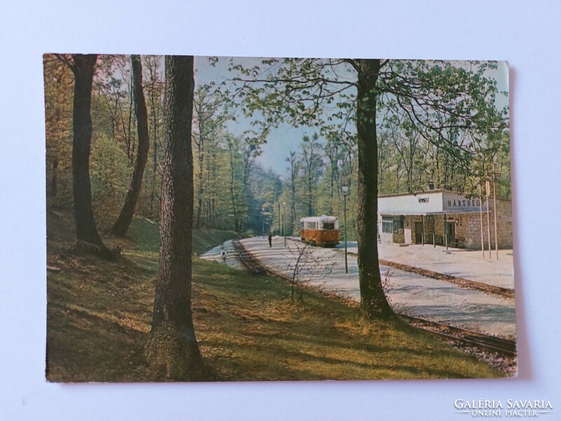 Old postcard pioneer railway Hárshegy 1966