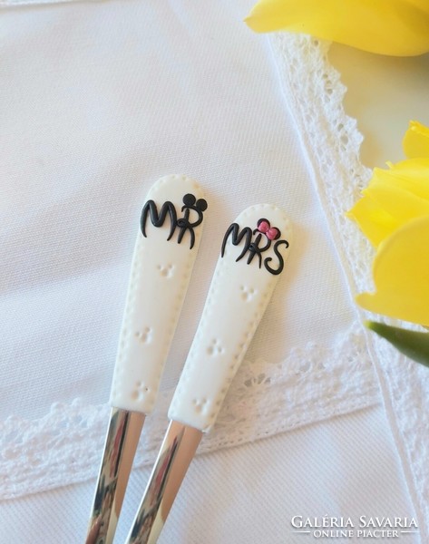 Mr & mrs teaspoon set