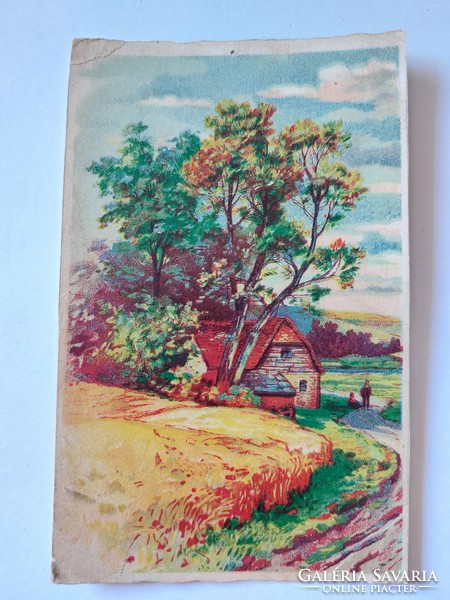 Old art postcard landscape