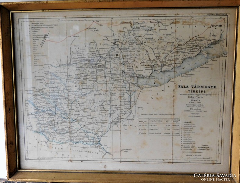 135. Tallián ferenc: map of Zala county