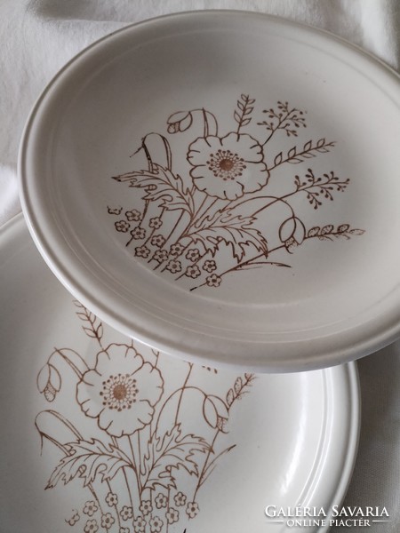 Ceramic dessert plates - poppy / 2 pcs.