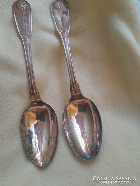 Pair of silver-plated spoons