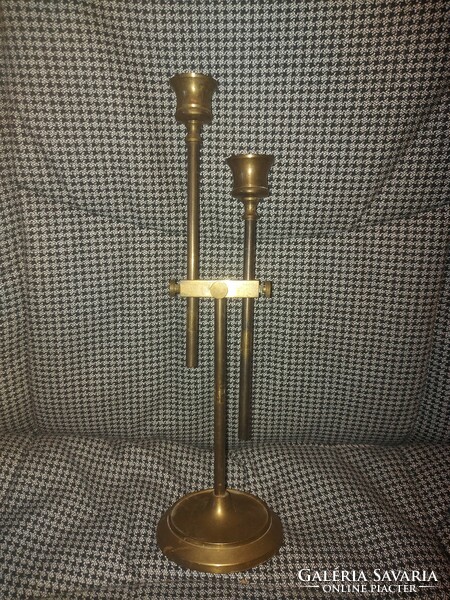Art-deco copper candle holder