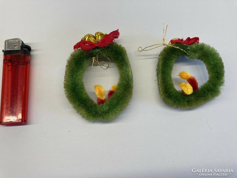 Old Christmas tree decoration chenille wreaths