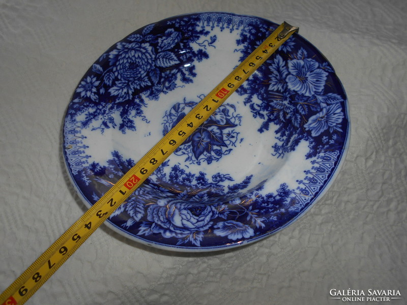Nowotny Altrohlau fali tányér cobalt festéssel 1850-1900 közti idő