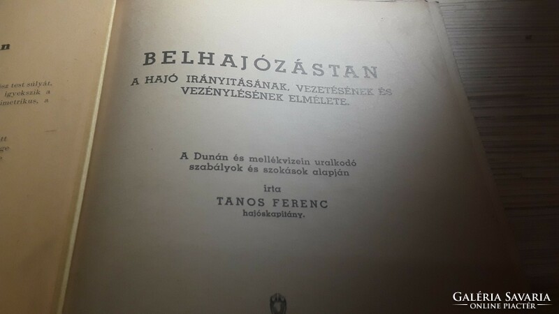 Tanos Ferenc. Belhajózástan.1941.