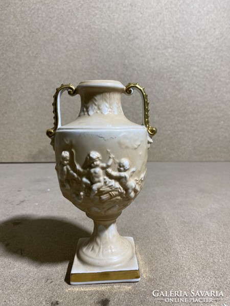 German, von schierholz putto, porcelain vase with angel pattern 20 cm.2275
