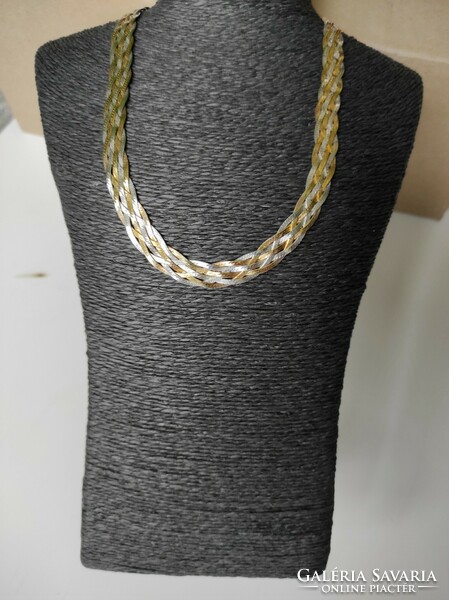 Silver braided snake necklaces