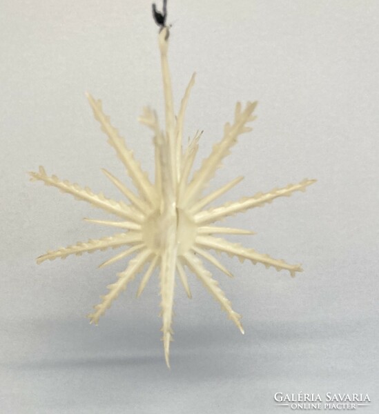 Old plastic Christmas tree ornaments star snowflake