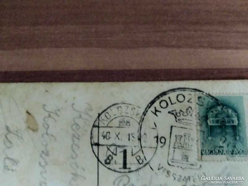 Irredenta képeslap,Kolozsvár, sétatéri részlet, Kolozsvár visszatért, használt, 1940.