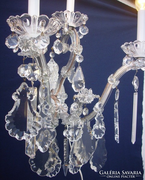 Mária theresia crystal wall arm 2 pcs 3+3 burners large size!