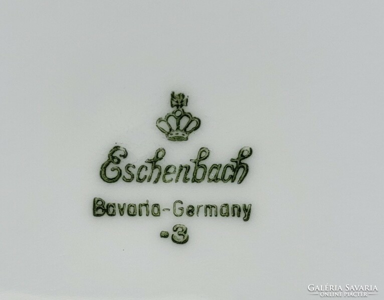 6db Eschenbach Bavaria német porcelán csészealj kistányér tányér csomag kék ibolya virág ibolyás