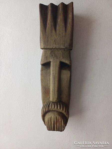 King András Koczogh. Carved wooden statue