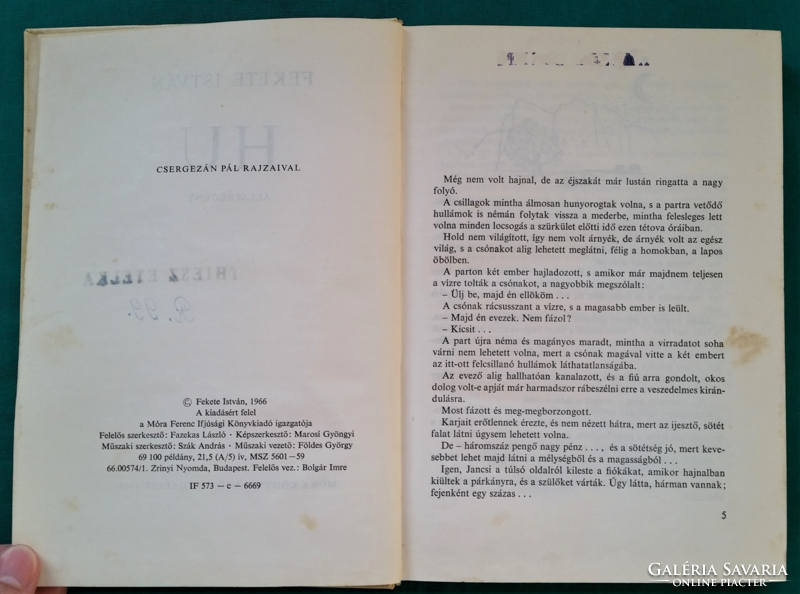 Fekete István HU állatregény 1966 -s első kiadás bőrkötésben