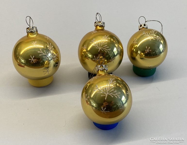 Old Christmas tree decorations golden balls