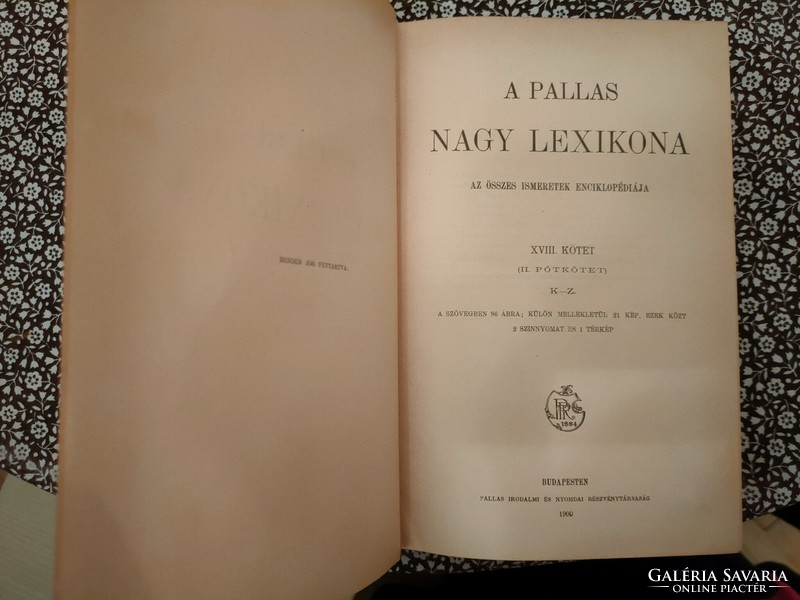 Pallas's Great Lexicon i-xviii. Volume, 1893-1909