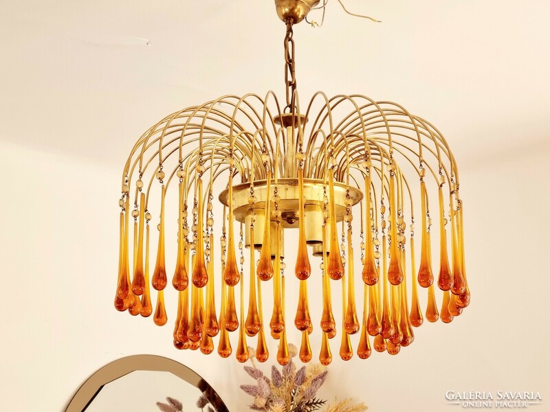 Vintage, large Murano glass chandelier