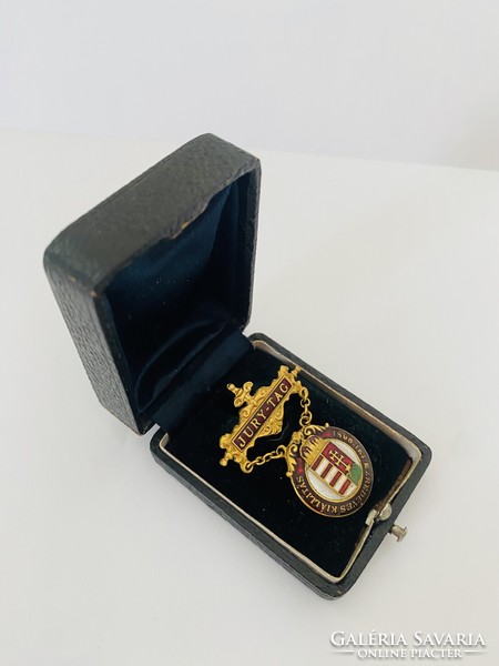Millennium exhibition 1896 jury member jury member badge in original gift box