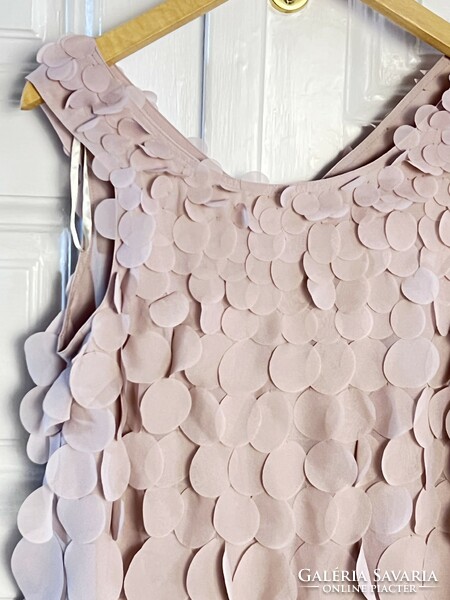 Pillekönnyű muszlin alkalmi ruha púder rózsaszín