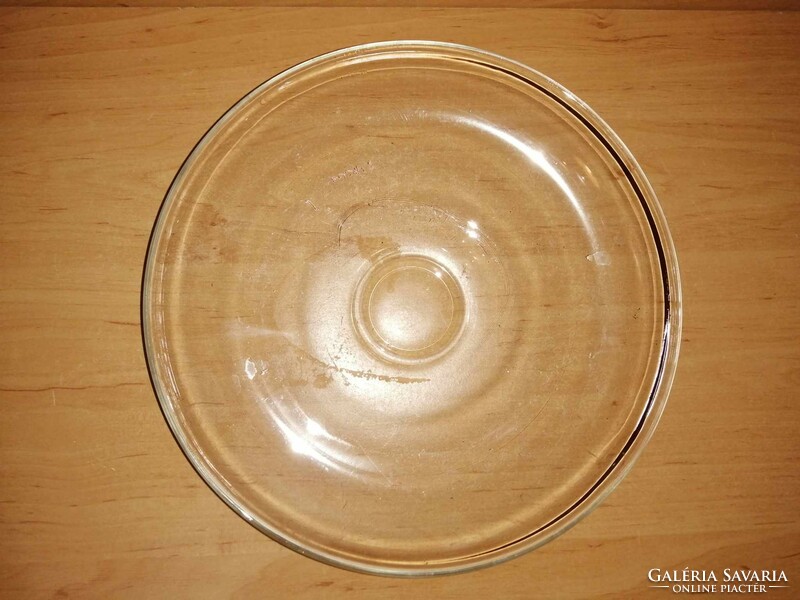 Üveg kínáló, asztalközép átm. 27 cm (n)