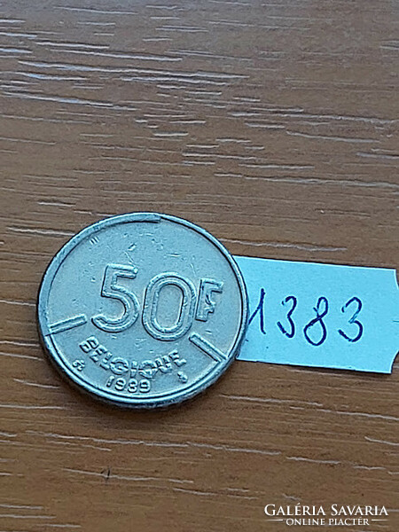 Belgium belgique 50 francs 1989 nickel, king baudouin i 1383