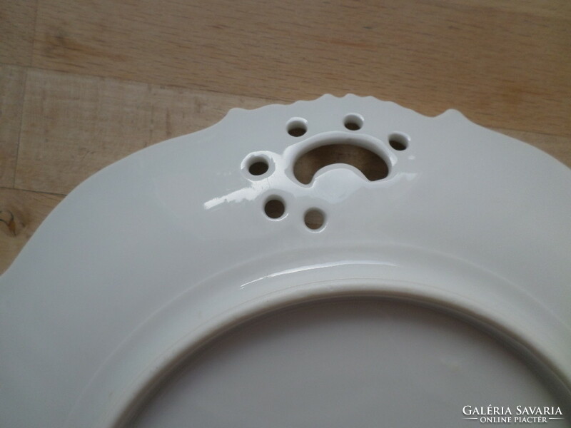Antik szecessziós fehér porcelán tál tányér 25,5 cm