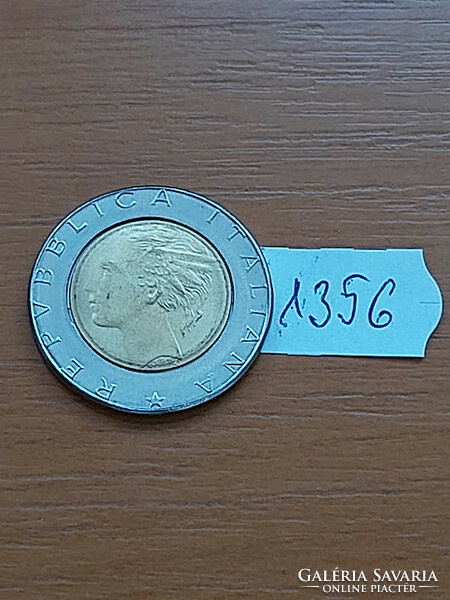 Italy 500 lira 1990, bimetal 1356