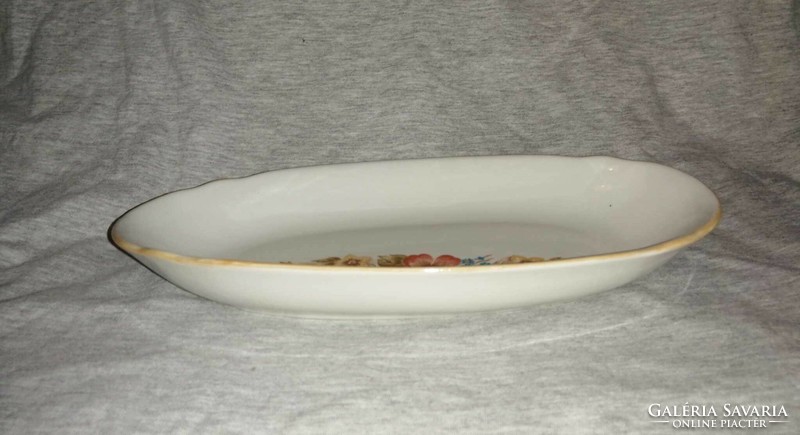 Retro porcelán virágmintás kínáló 12,5*26 cm (A8)