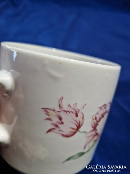 Retro Great Plains porcelain mug with a tulip pattern