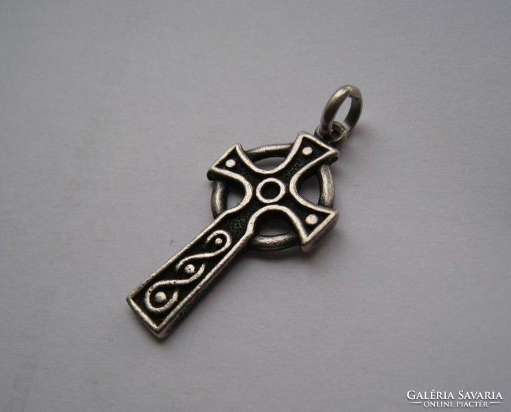 Celtic cross, silver pendant