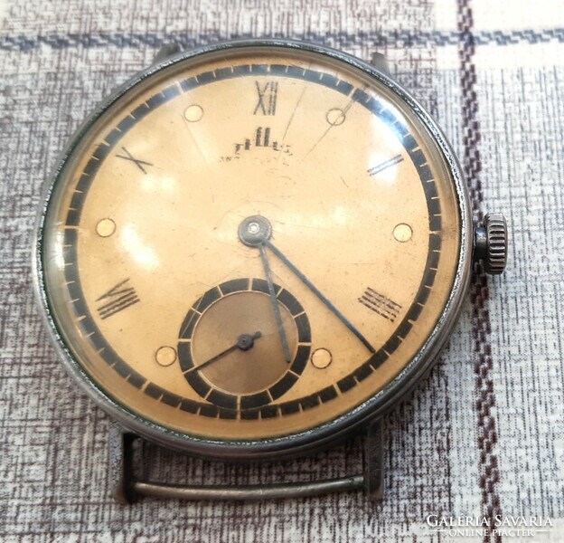 Tellus classic, cortebert 523, 1930-31, 40 mm, rare, Roman dial watch