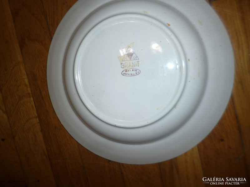 Régi gránit fajansz porcelán tányér