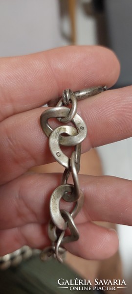 Antik ezüst zsebóra lánc