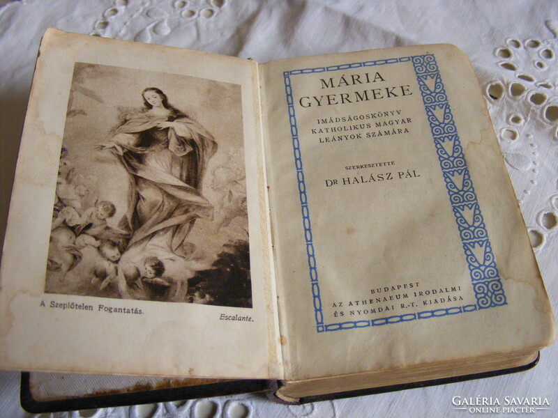 Mária gyermeke imádságos könyv 1924
