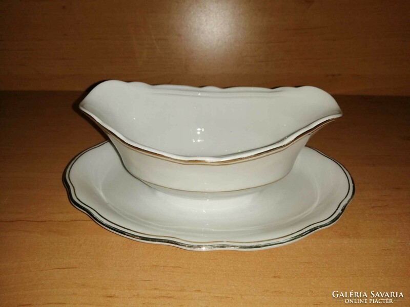 Antique Zsolnay porcelain saucer, sauce cup, bowl (24/d-1)