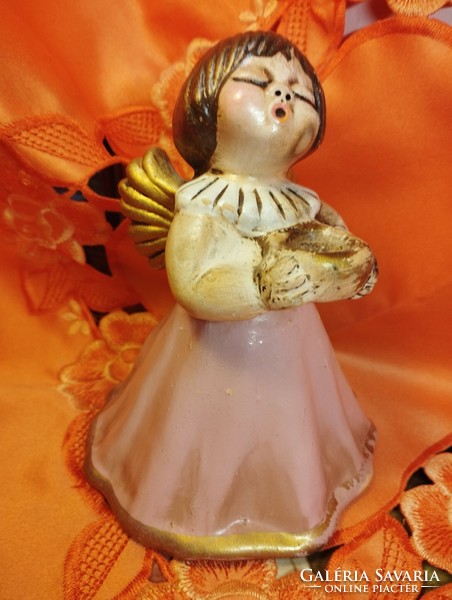Bozner thun ceramic angel with wings, 15 cm.