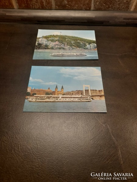 Budapest, Gellért Hill 2 postcards in one