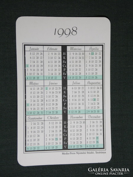 Card calendar, Babel language school, Topa Magdolna, Móra Ferenc primary school, Tatabánya, 1998, (6)