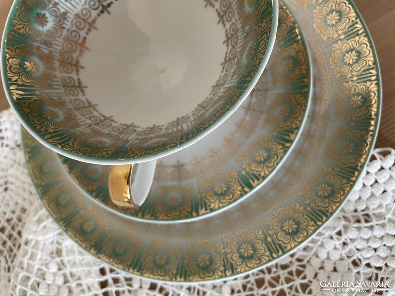 Wonderful collector's art deco gilt winterling kirchenlamitz Bavarian breakfast tea set, trio